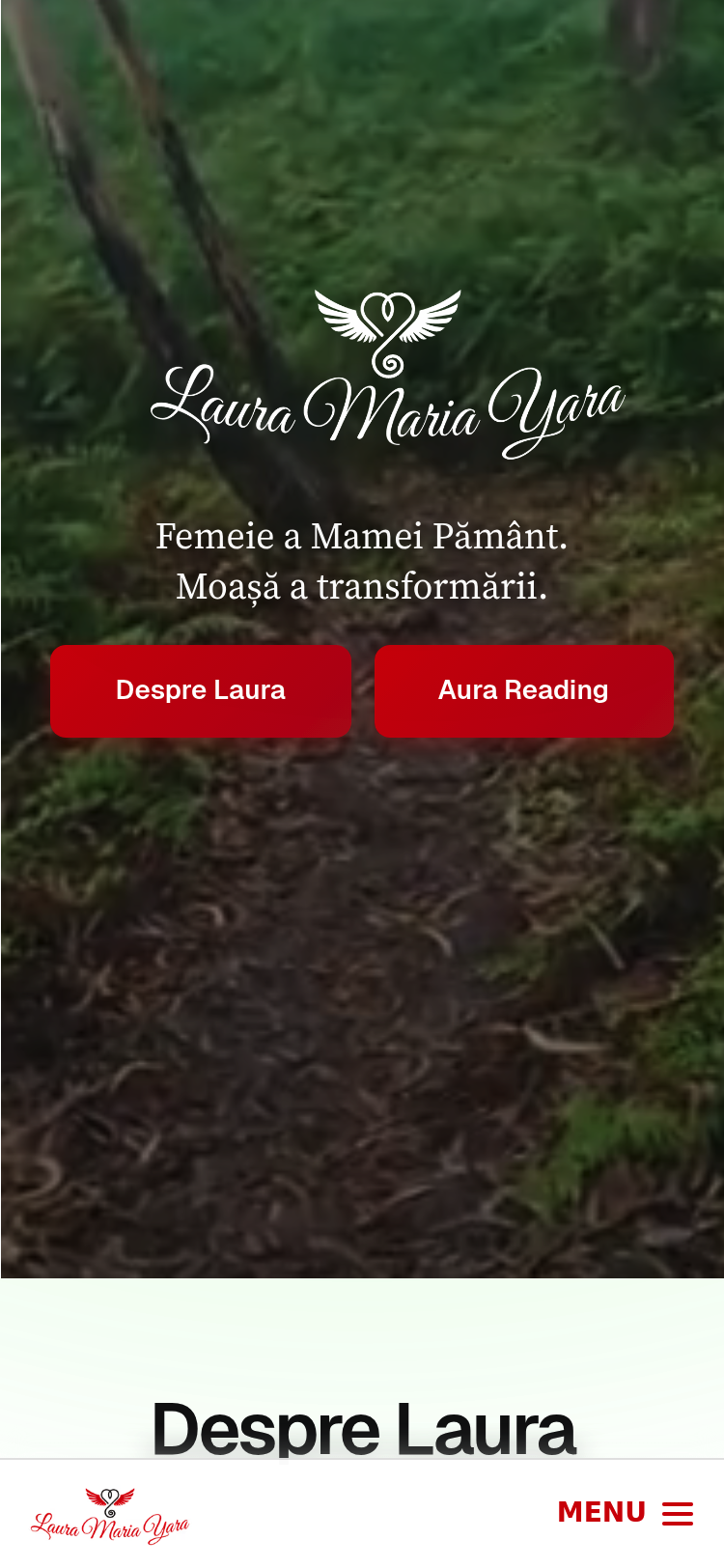 Laura Maria Yara Website mobile view